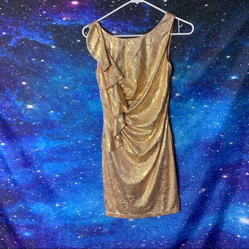 Hailey Logan by Adrianna Papel- Rose Gold Dress S